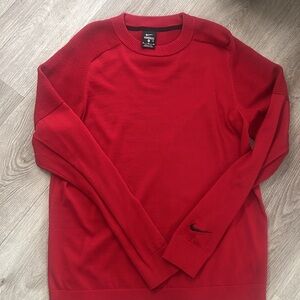 Nike Men's Vibrant Red Crewneck Sweater